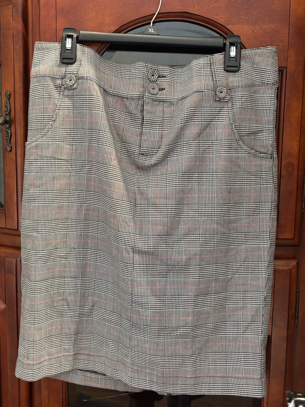Checked Print Business Pencil Skirt